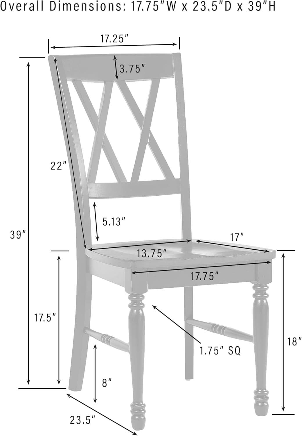 Shelby Distressed Teal XBack Dining Room Chairs Set of 4