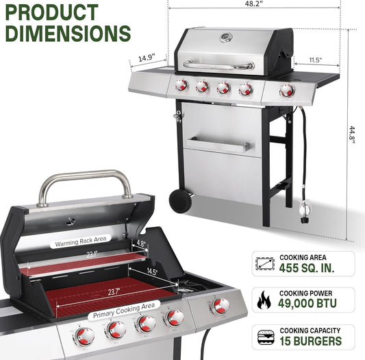 Gas Charcoal Barbecue Grill System Porcelain Grates