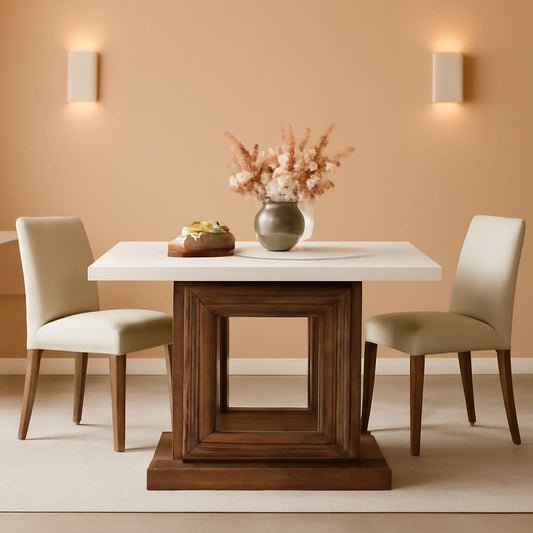 47 Inch Pedestal Dining Table For Small Kitchen Use