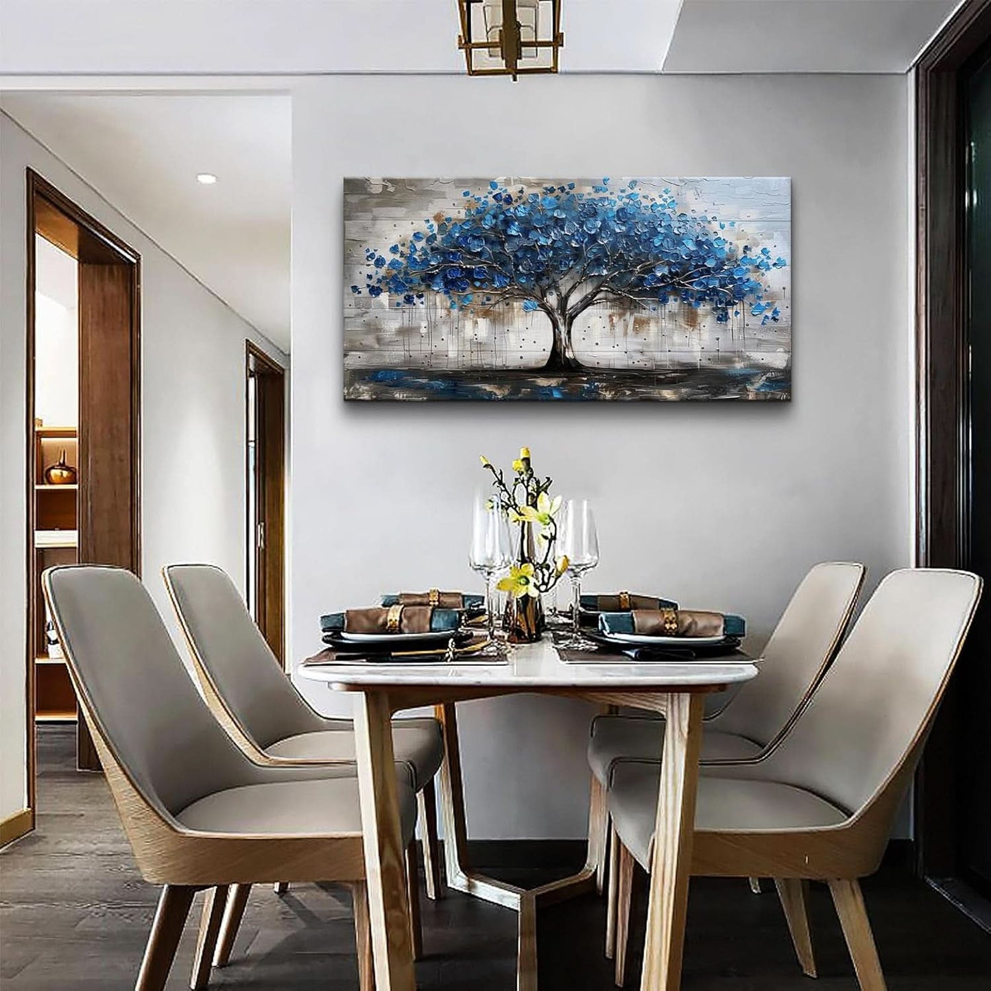 Framed Premium Canvas Wall Art Panoramic Landscape 20x40