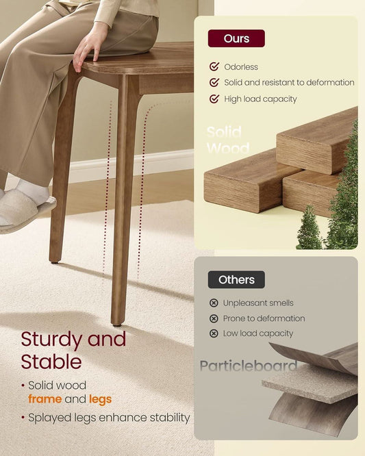 Extendable Dining Table Honey Brown 55.1 To 70.8 Inches