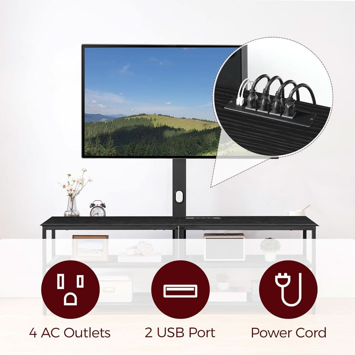 Premium Industrial 75 Inch TV Entertainment Center