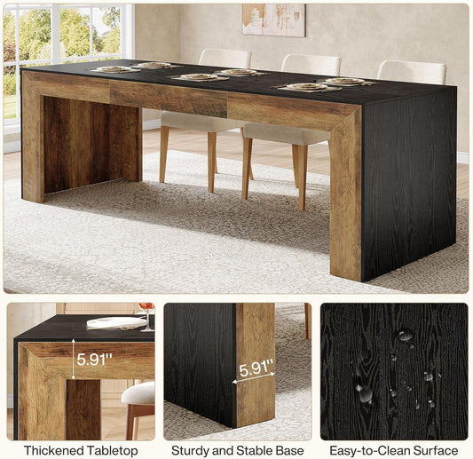 78in ExtraLong Industrial Grade Solid Wood Dining Table