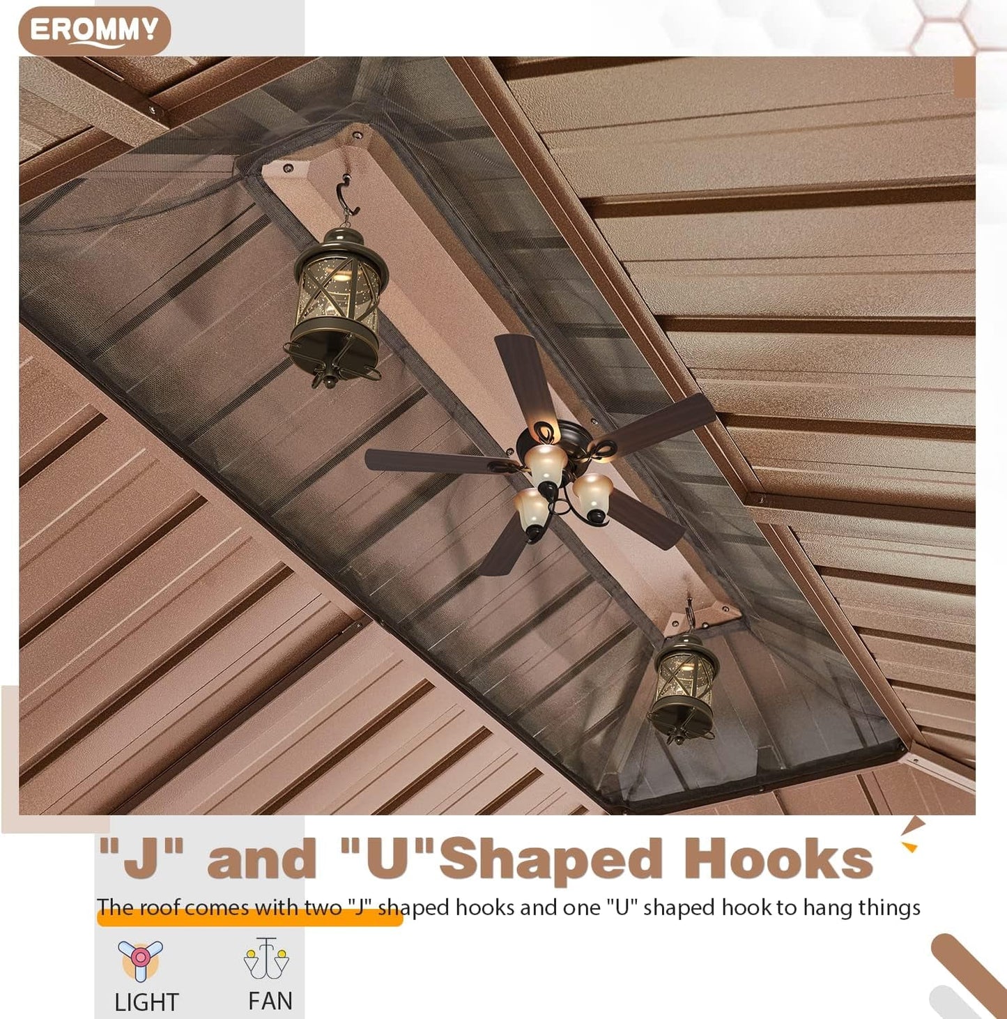 10x13 Feet SolidTop Gazebo Galvanized Steel Roofing