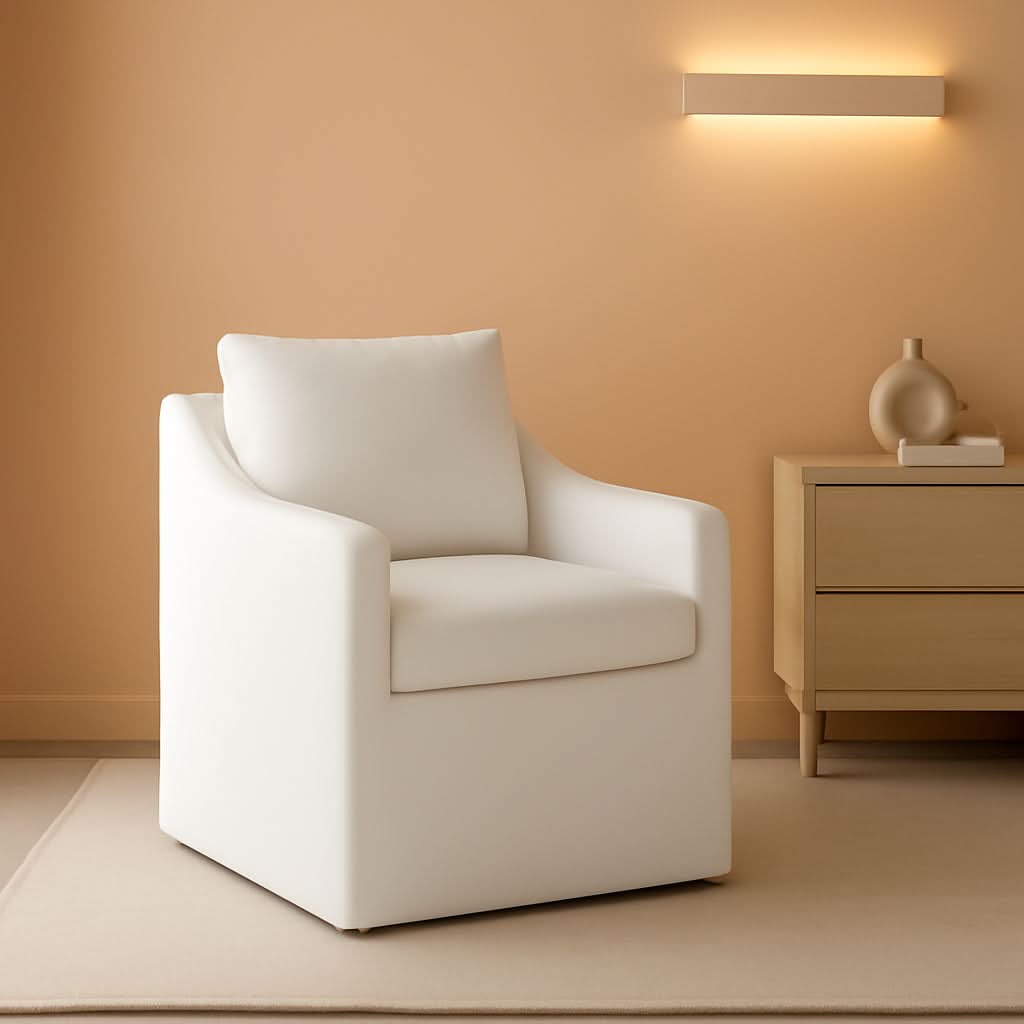 White Upholstered Dining Chairs With Casters Storage