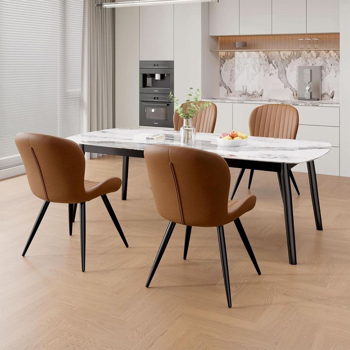 Dining Chairs Set Of Four Ergonomically Upholstered
