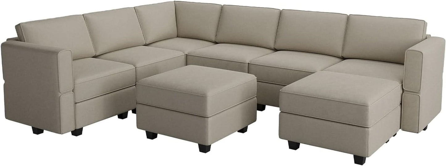 Modular U Shaped Sectional Sofa Grey Velvet With Storage
