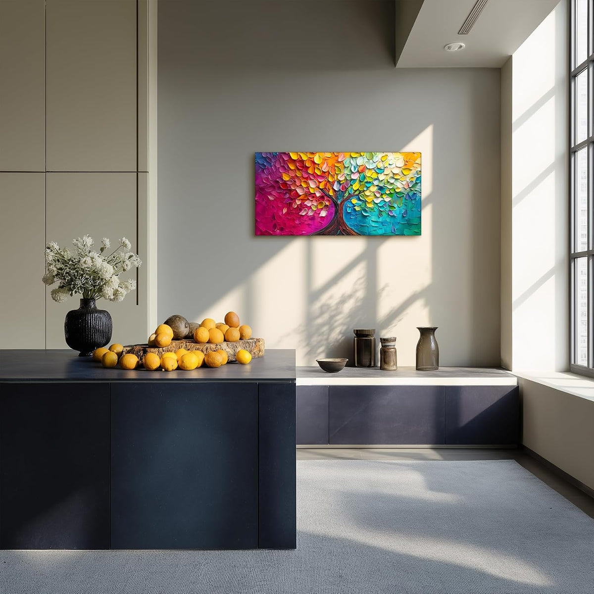 20x40 Inch Multicolor Arboreal NatureInspired Wall Art