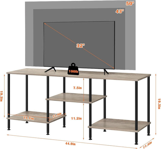 50 Inches Rustic Grey TV Stand Entertainment Center Unit