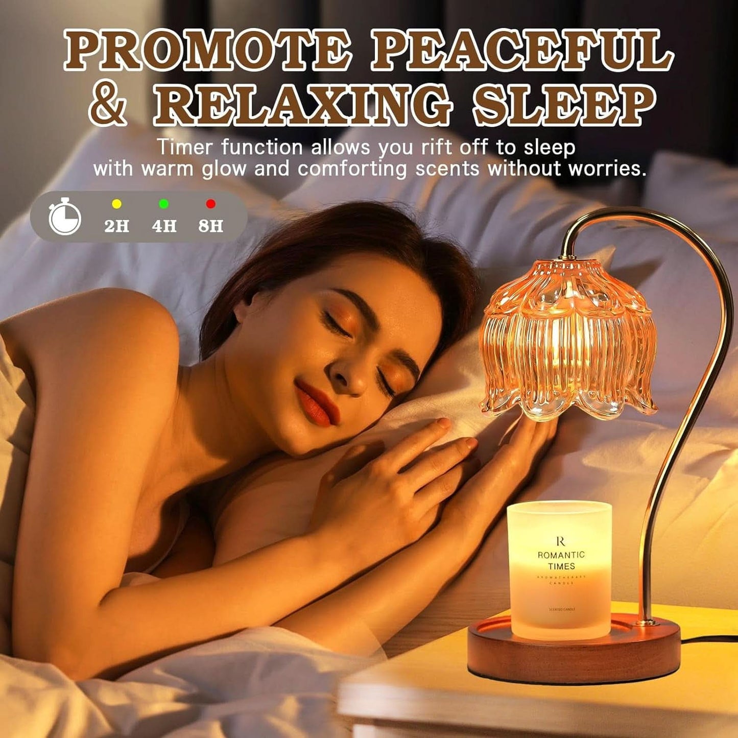Lotus WaxMelt Warmer Lamp With ProgrammableTimerDimmable