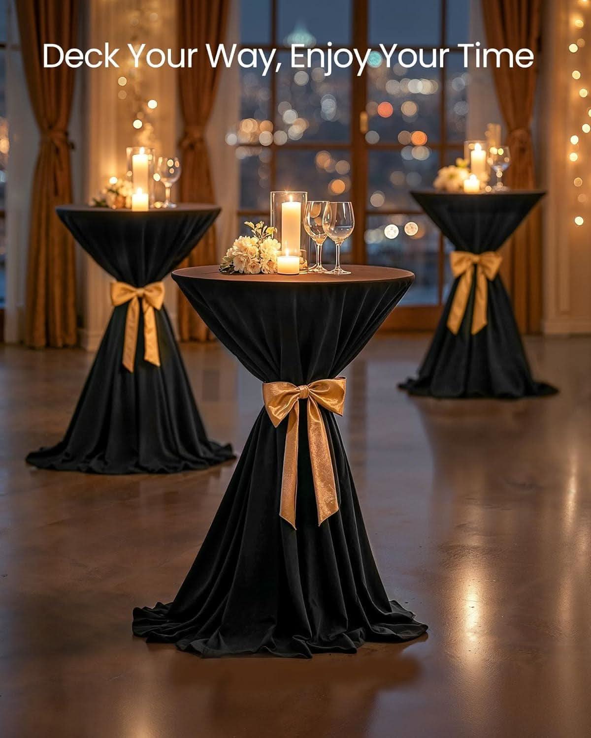 Round Bar Cocktail Table With Black Industrial Frame