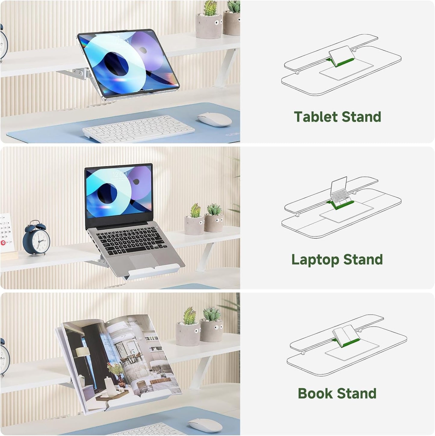 Electric Height Adjustable Standing Desk 48x24 Inches