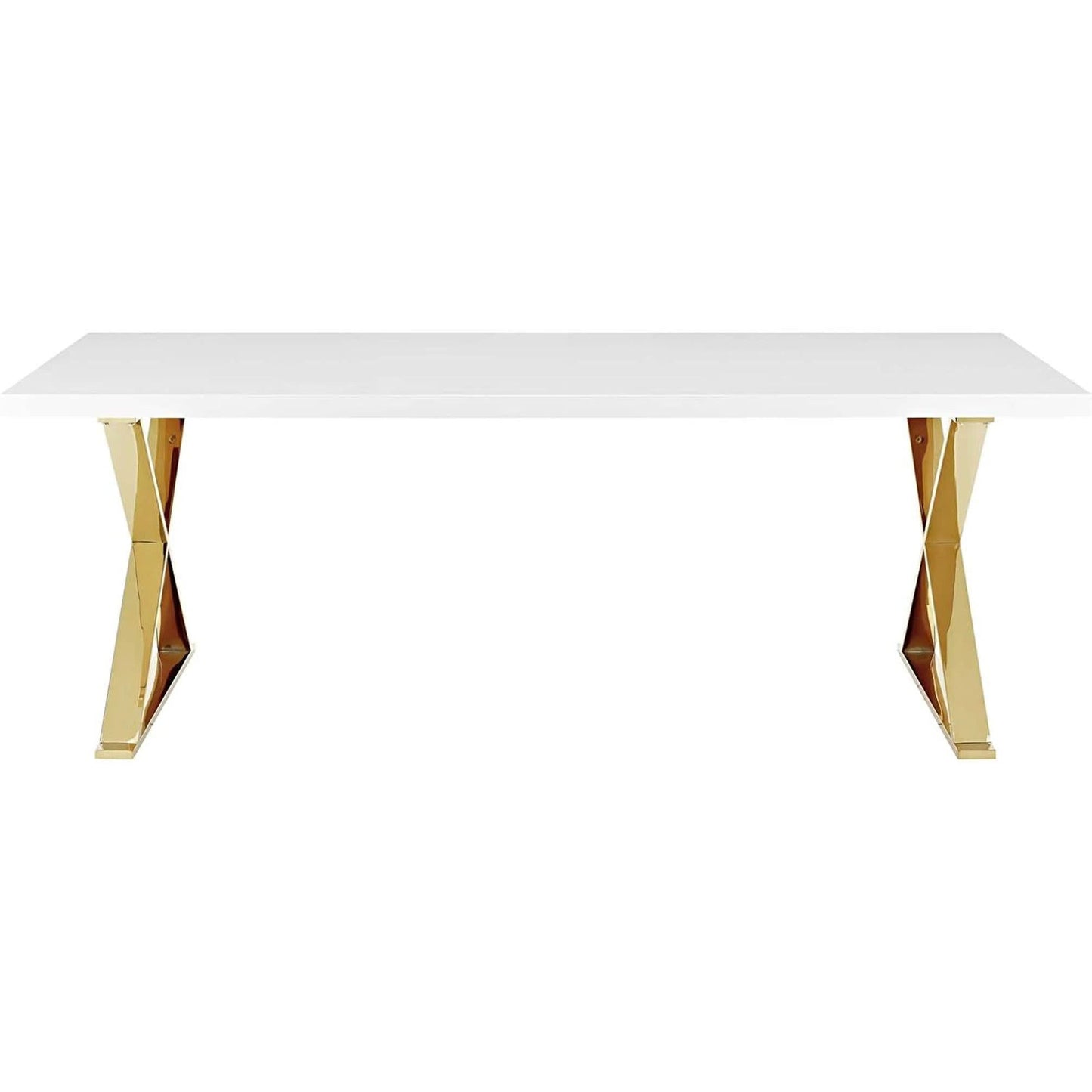 White Gold Sector 87 Inch Modern Dining Table Home
