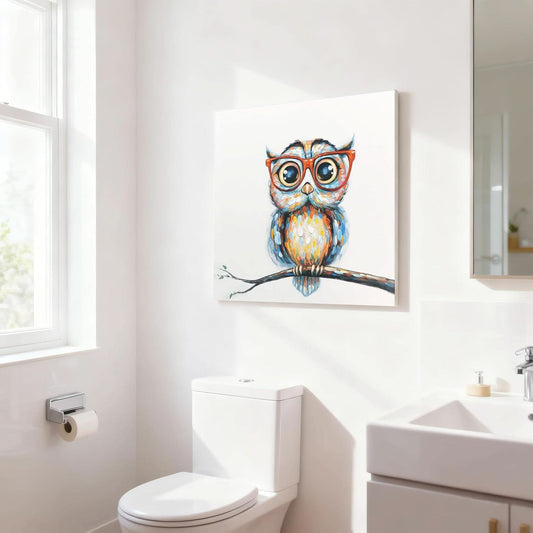 Ultra Durable Colorful Owl Canvas Wall Art Twenty Four Inches