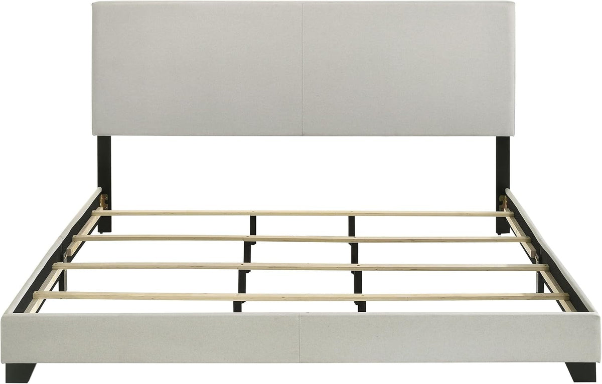 Cream California King Padded Headboard Bed Collection