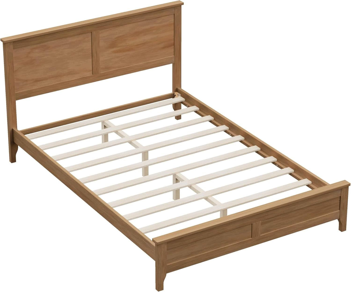 Premium Distressed Solid Wood FullSize Platform Bed