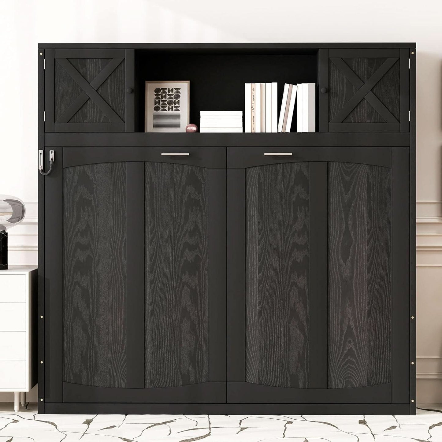 Full Size Murphy Bed With Industrial Grade Cabinetry