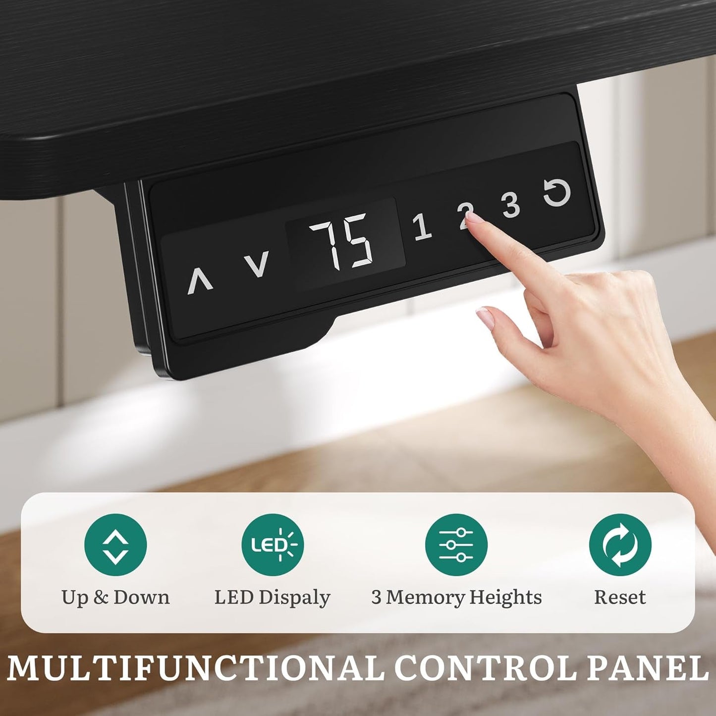 L Shaped Multifunctional Standing Desk 70Inch Adjustable