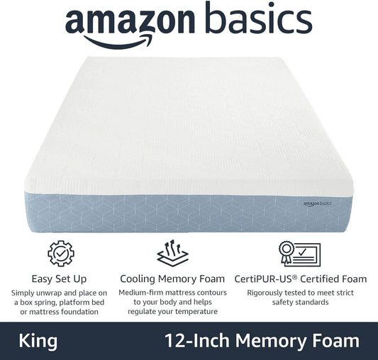 King Size Memory Foam Mattress CoolingGel CertipurUS-1