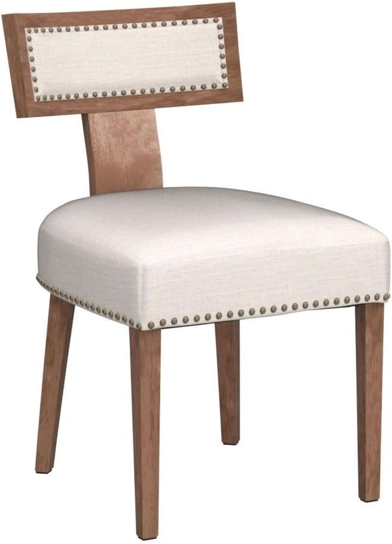 Beige Upholstered Mid Century Dining Chairs Collection