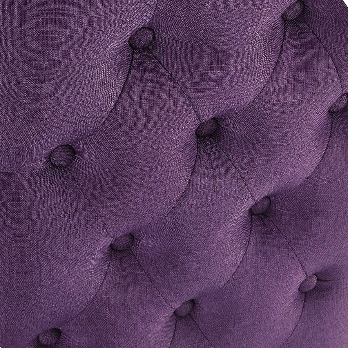 Purple Tufted Dining Chairs Set Of 2 For Dining Room