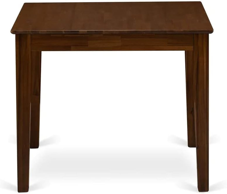 36x36 Square Edge Solid Antique Walnut Dining Table