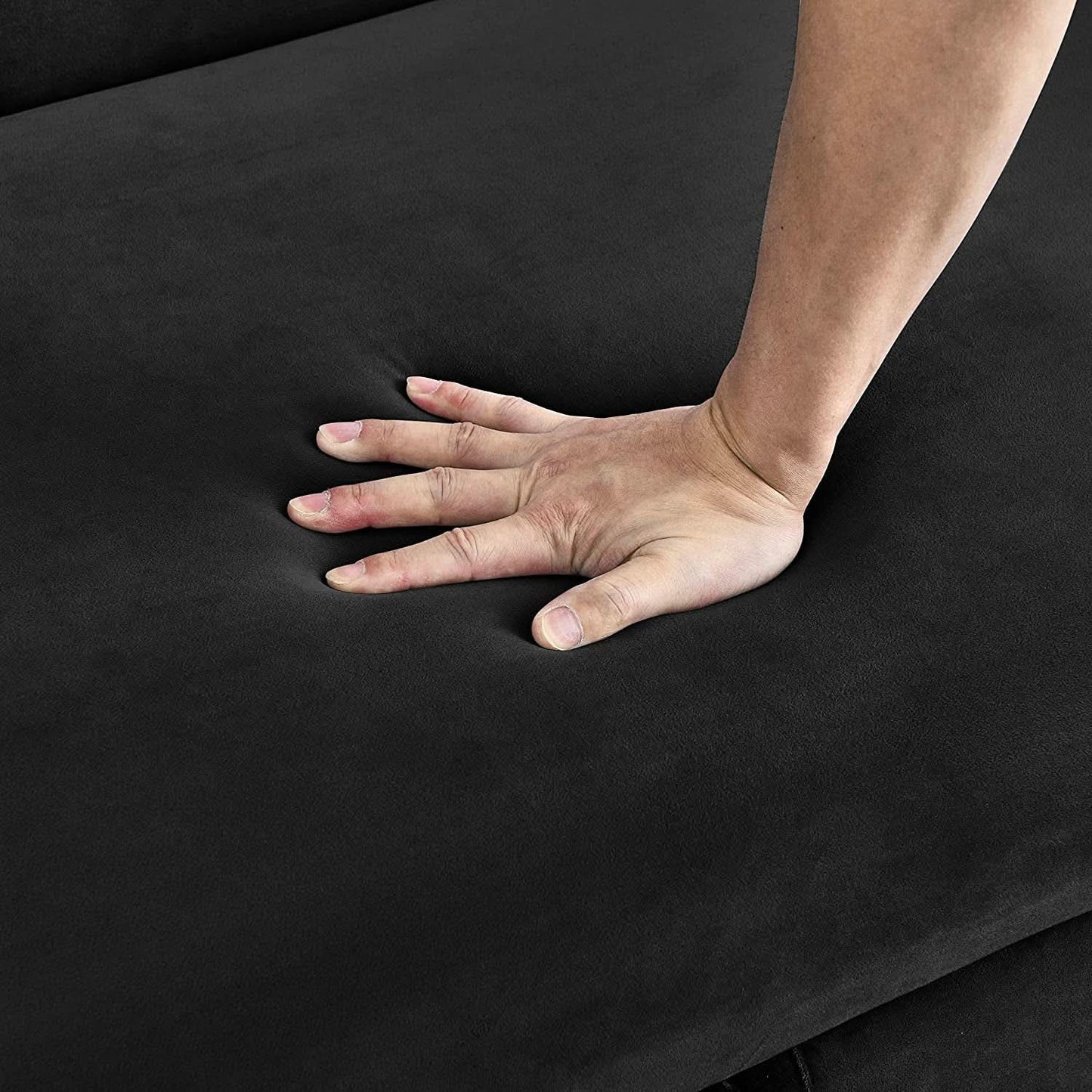 55 Inch Velvet Sleeper Sofa With Adjustable Backrest