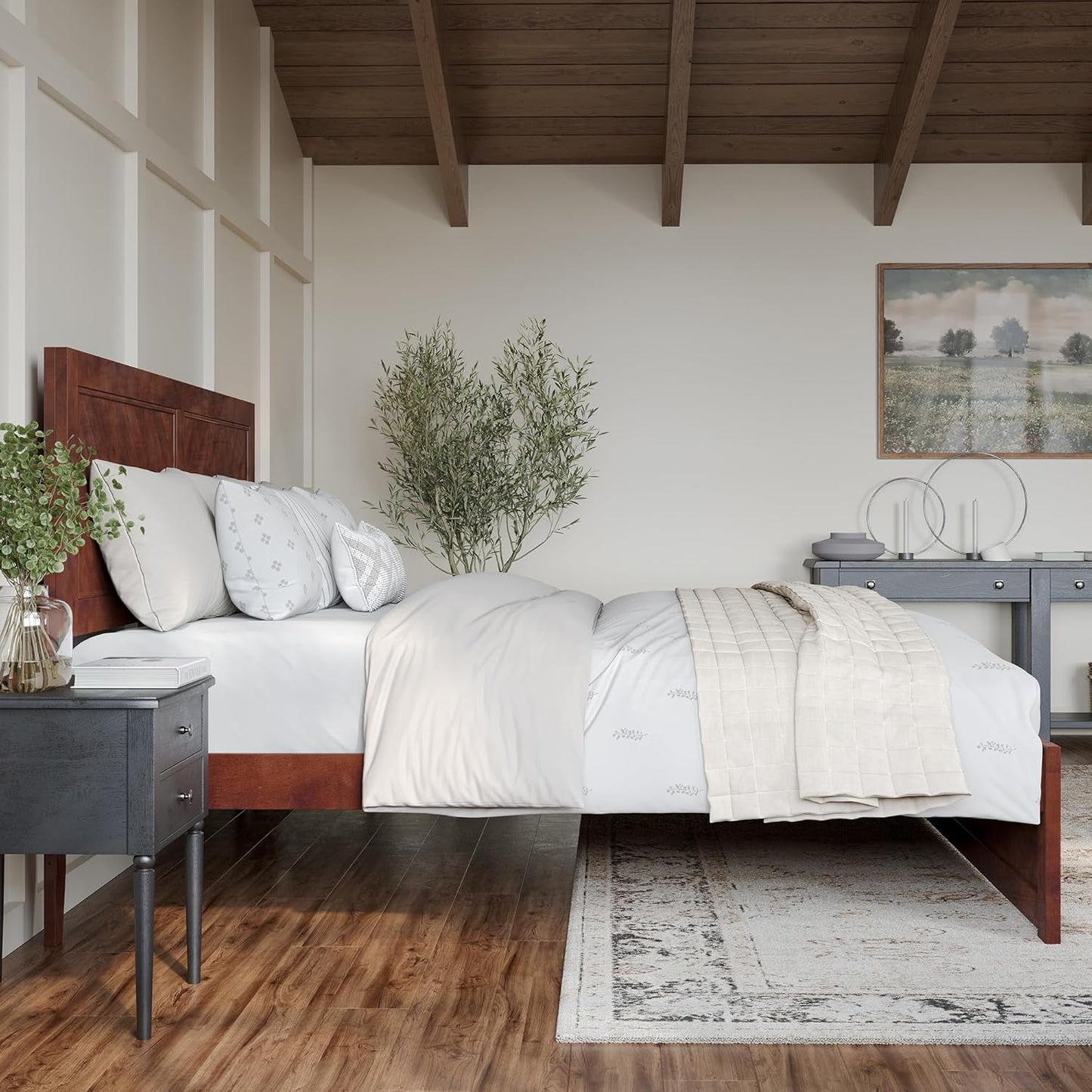 Walnut Canyon King Platform Bed Matching Footboard