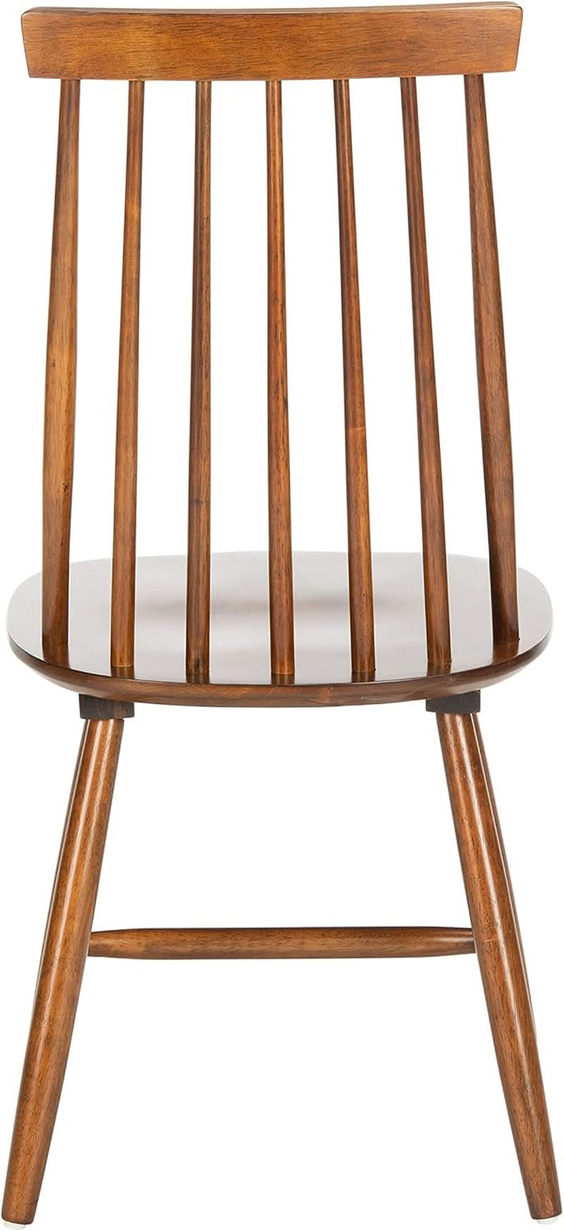 Walnut Brown Spindle Back Farmhouse Dining Chair Set