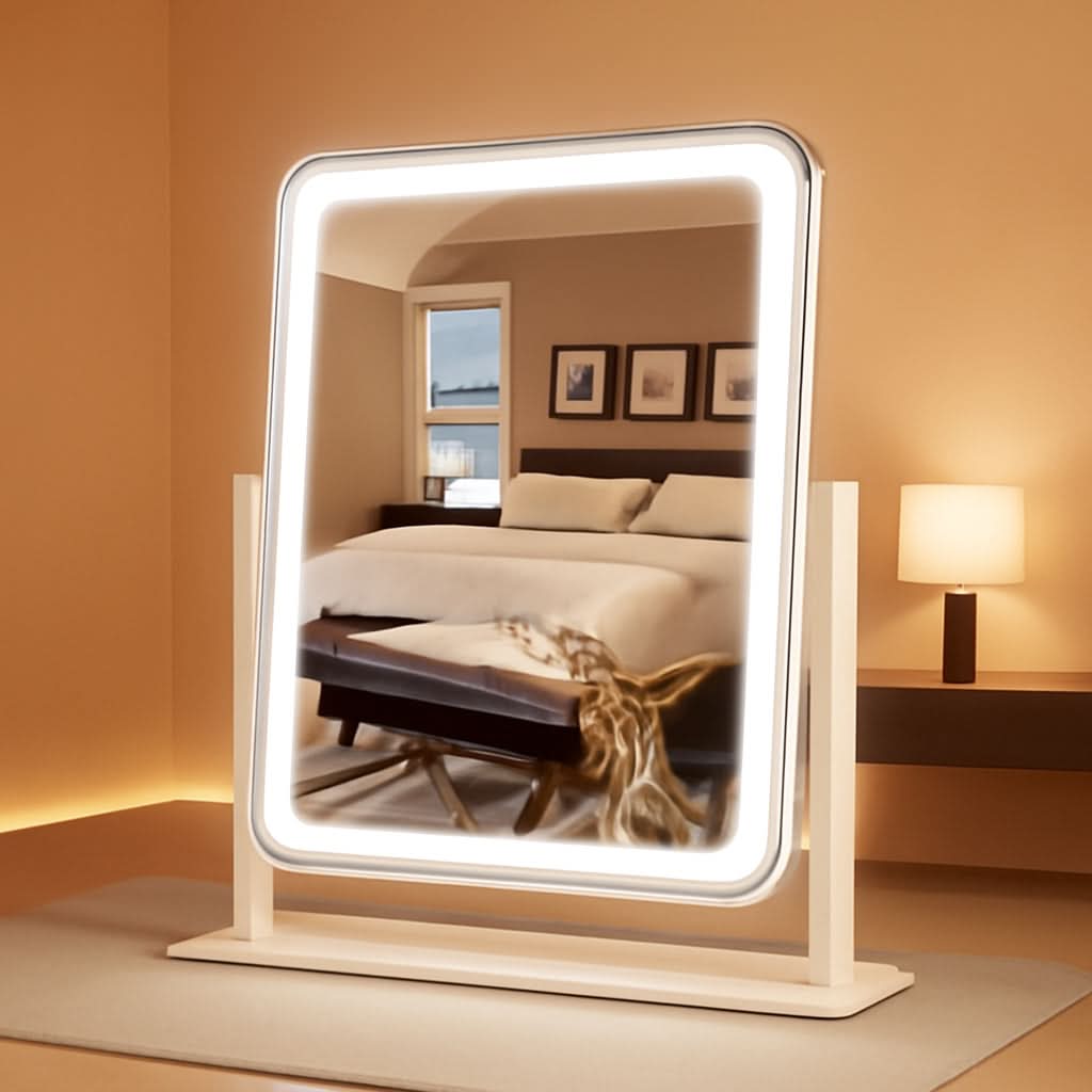 LED Lighted Vanity Mirror 15x12.6 Inches Adjustable
