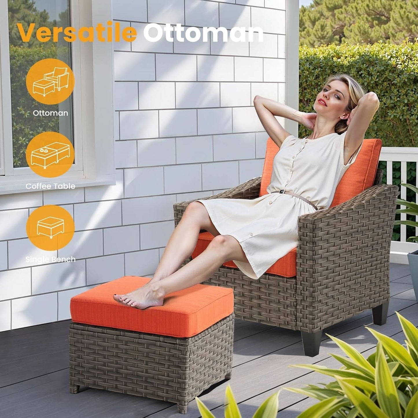 10 Piece Outdoor Patio Furniture Set with Fire Pit-4