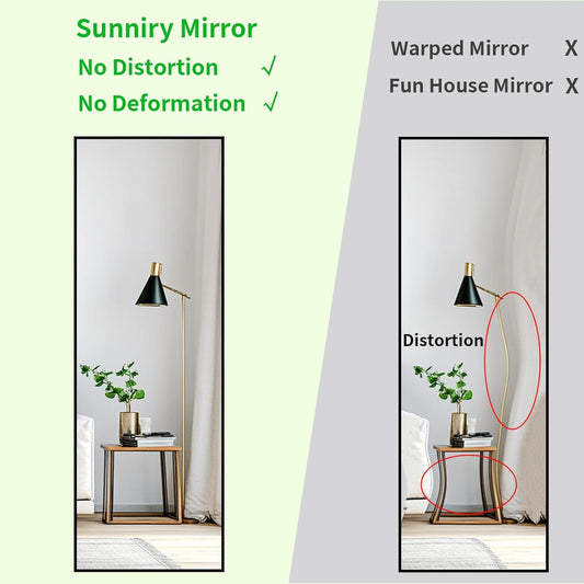 Full Length Mirror 56x16 Inches Reinforced Aluminum
