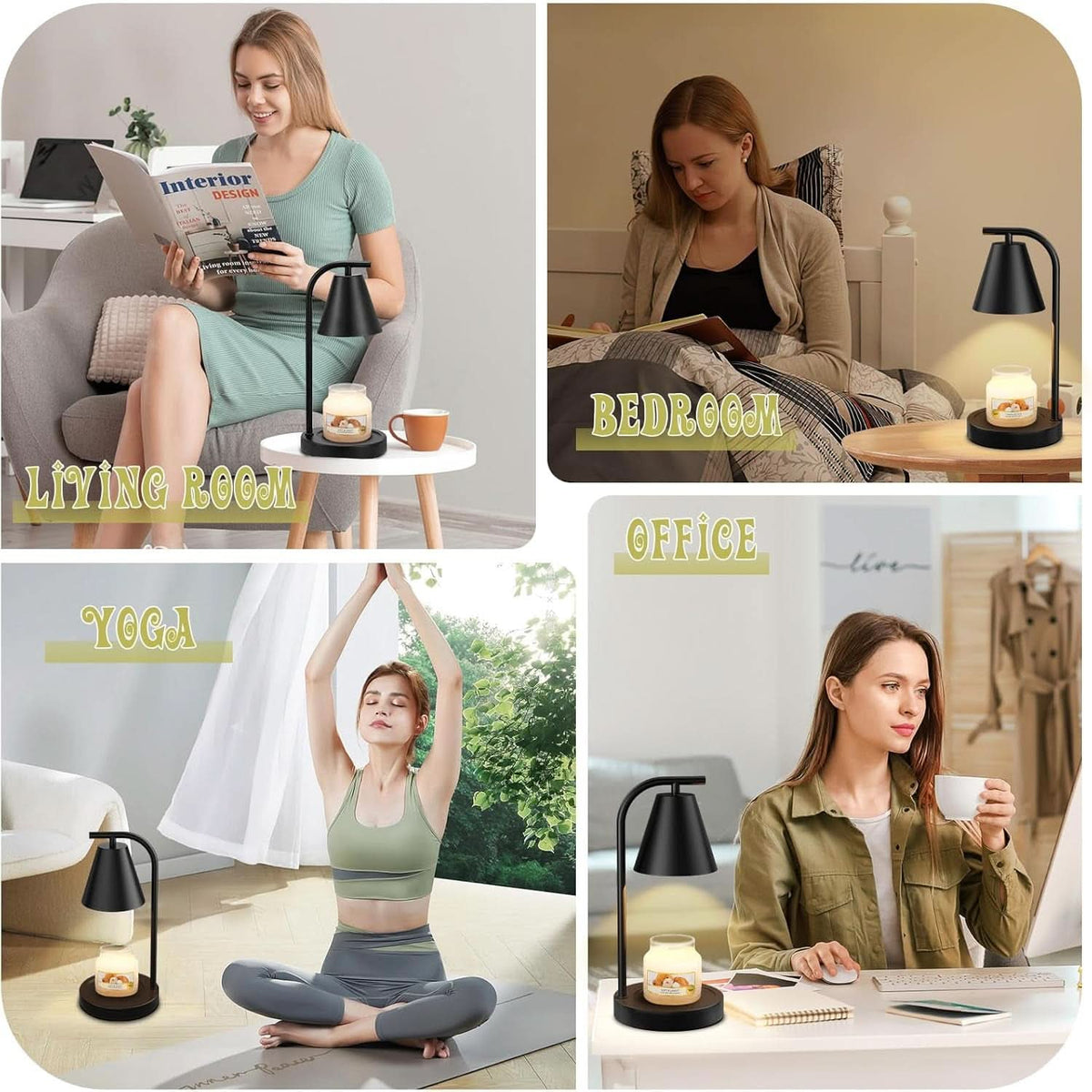 Black Aromatherapy Illuminations Candle Warmer Lamp