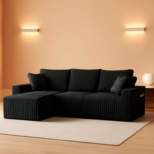 108-Inch Modular Sectional Couch With Oversized Chaise