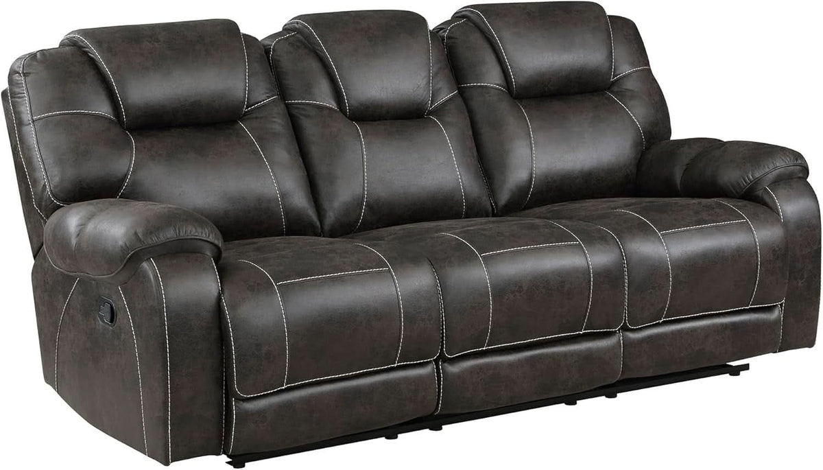 Recife 2-Piece Reclining Living Room Sofa Set Chocolate