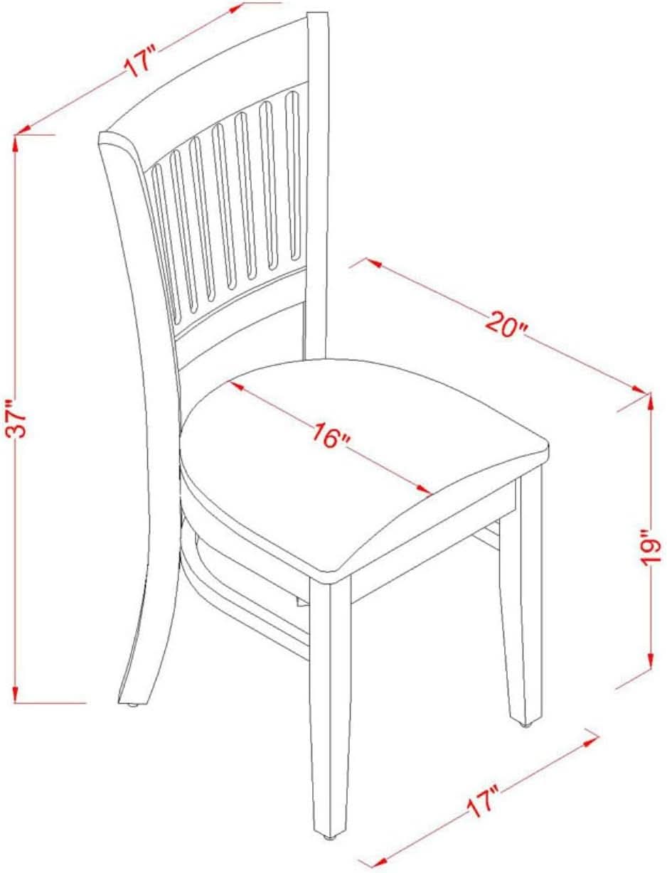 Vancouver Espresso Linen Upholstered Dining Chairs Set of 2