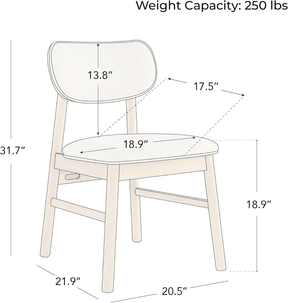 Cream Upholstered Dining Chairs Midcentury Oak Frame
