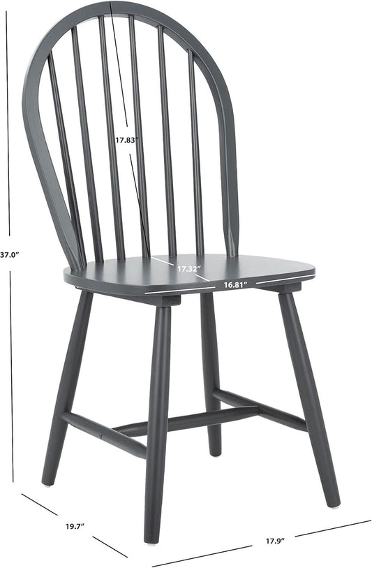 Camden 18 Inch Spindle Back Black Dining Chairs Set Of 2