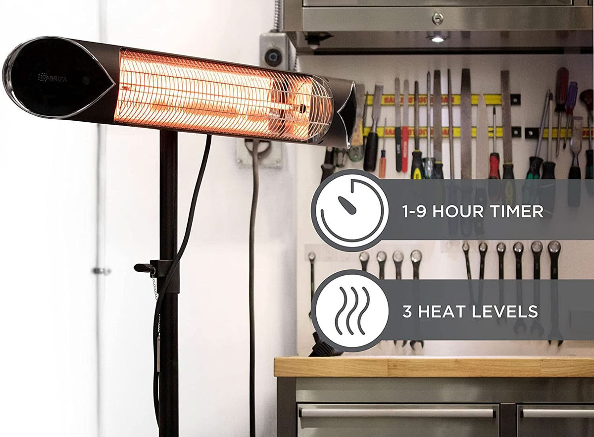 Infrared Patio Heater 1500W Indoor Outdoor Remote Control