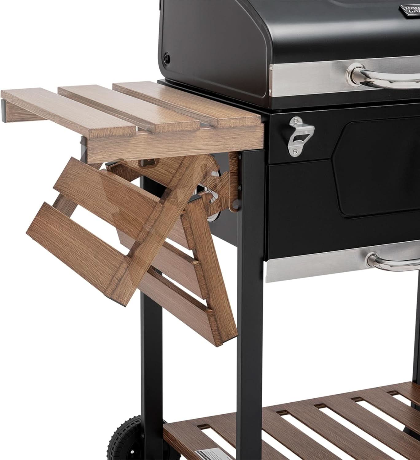 24 Inch Charcoal Grill With Adjustable Charcoal Pan