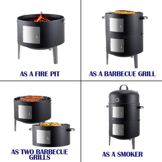 Charcoal Smoker Grill Premium Outdoor Kitchen System