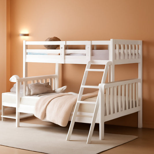 Premium Convertible Twin Over Full Bunk Bed With Rails