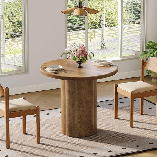 Circular Dining Table Thirty One Inch Sturdy Base Design