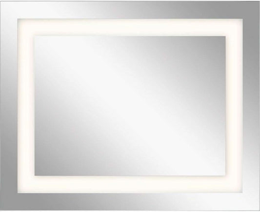LED Backlit Mirror Chrome 30x24 Inch Vanity Mirror