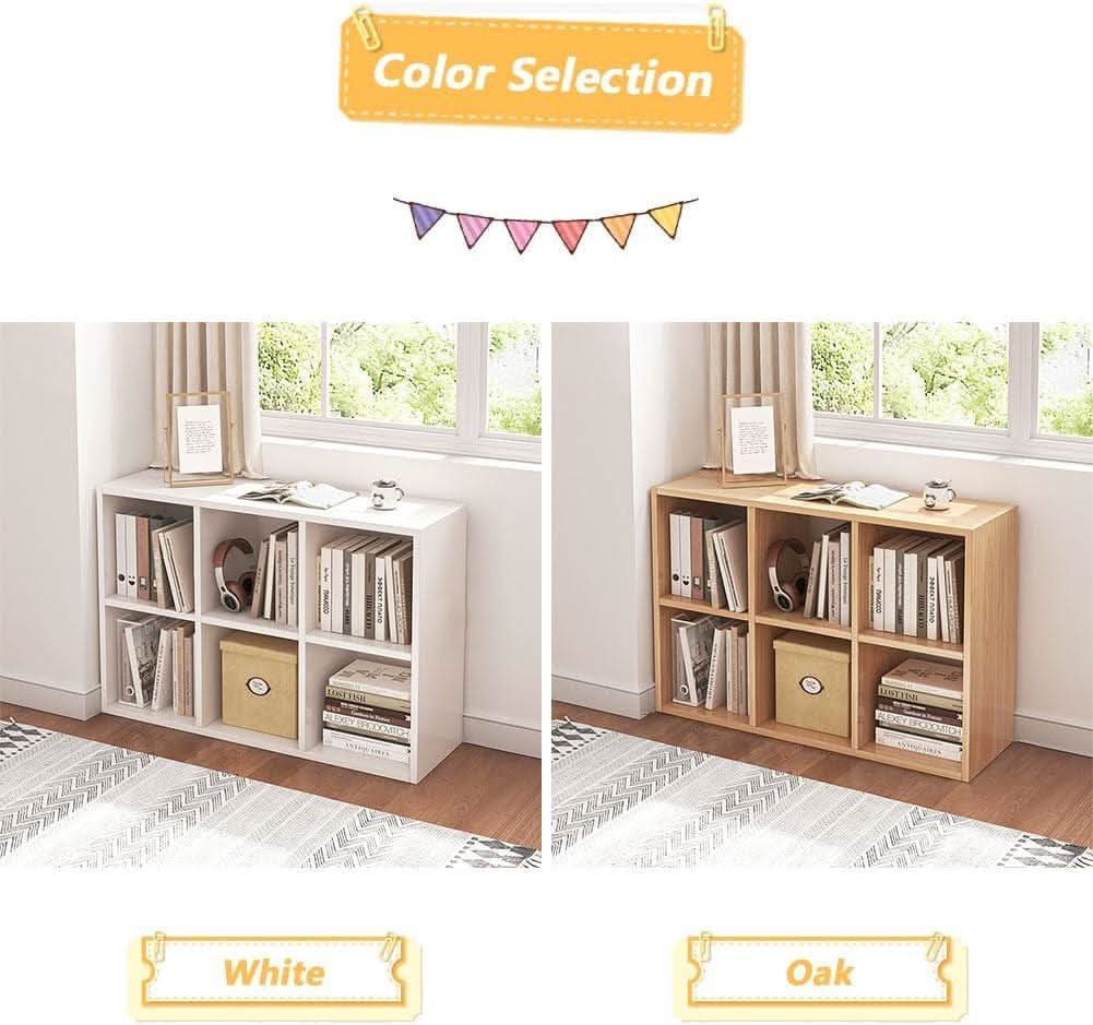 Modularized Cube Organizer Bookcase White Fabric Bins