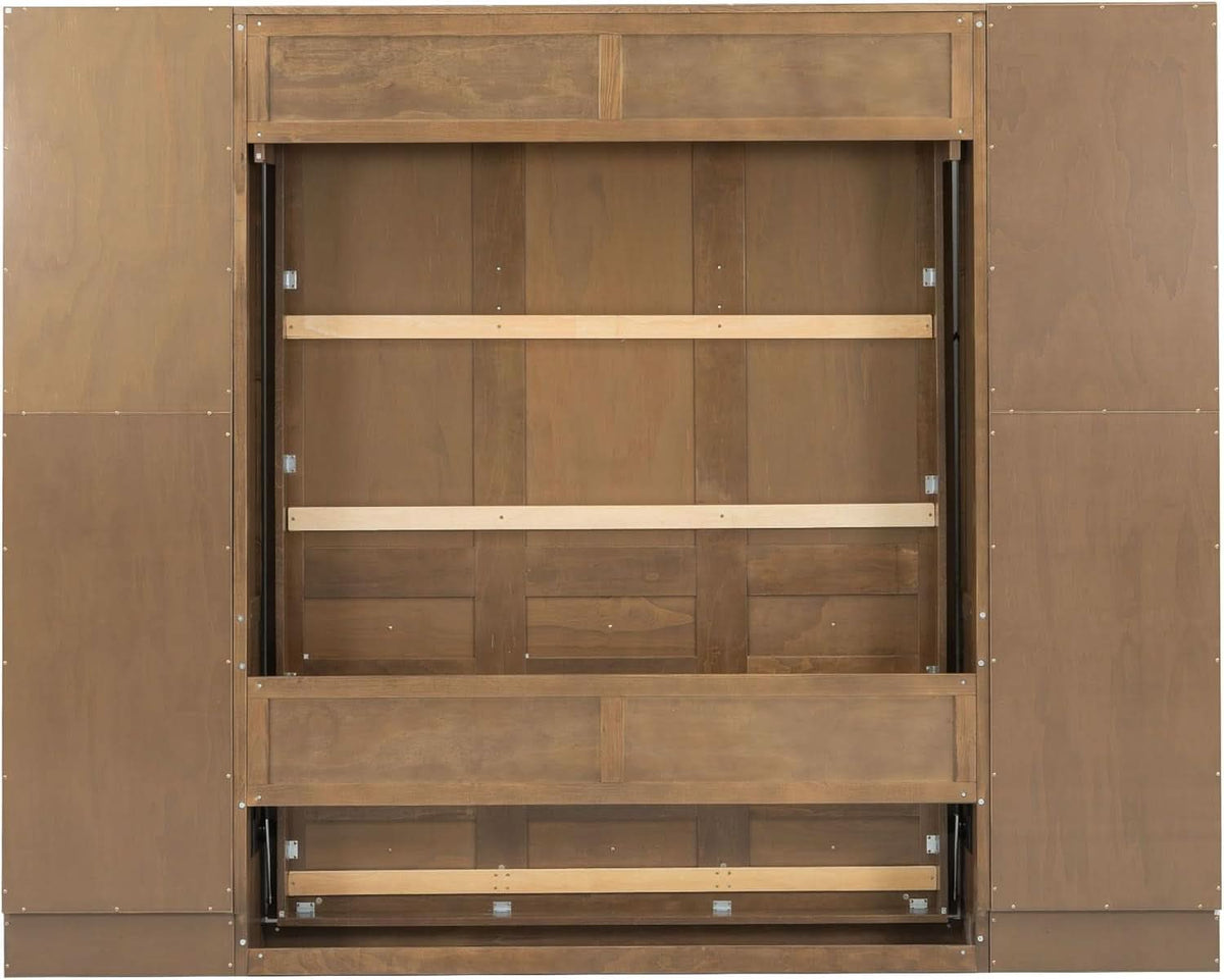 Queen Murphy Space Efficient Bed Storage Cabinets Shelves