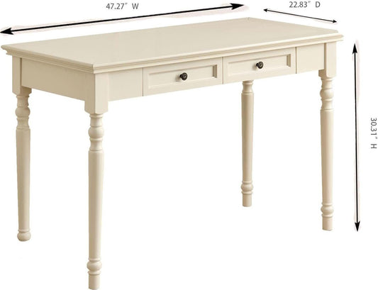 47 Inch Desk With Drawers Solid Wood Home Office Desk