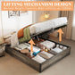 Full Sized Industrial Underbed Storage Bed Frame Lift