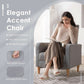 Grey Accent Chairs With Wood Legs For Living Room Space