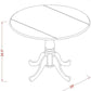 Round Pedestal Dining Table Contemporary Linen White